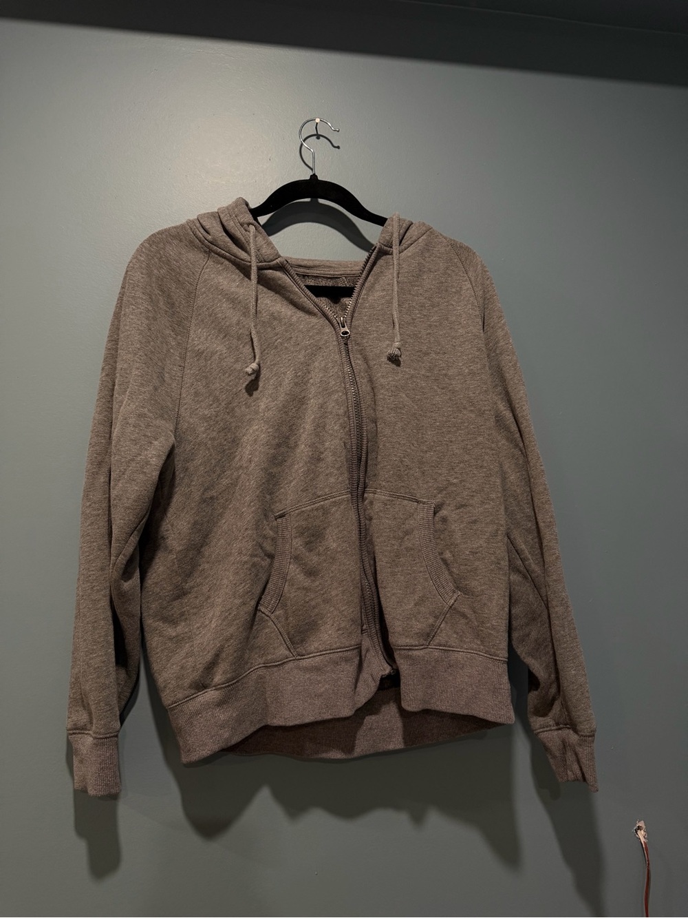 Cozy Zip-Up Hoodie in Taupe